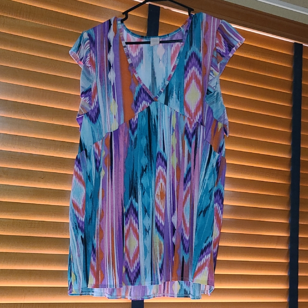 Colorful Geometric Women's Top